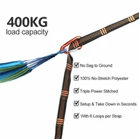 2/6Pcs 100x2.5cm Hammock Straps Nylon Swing Hanging Belt Adjustable Camping Hanging Strap Hammock Accessory for Outdoor Garden 2