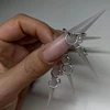 Nail Piercing Charm Dangle Nail Art Decoration Metal Alloy Design Nails Pierced Punk Charms 1080pc Open Ring Nails Art Acessorie 5