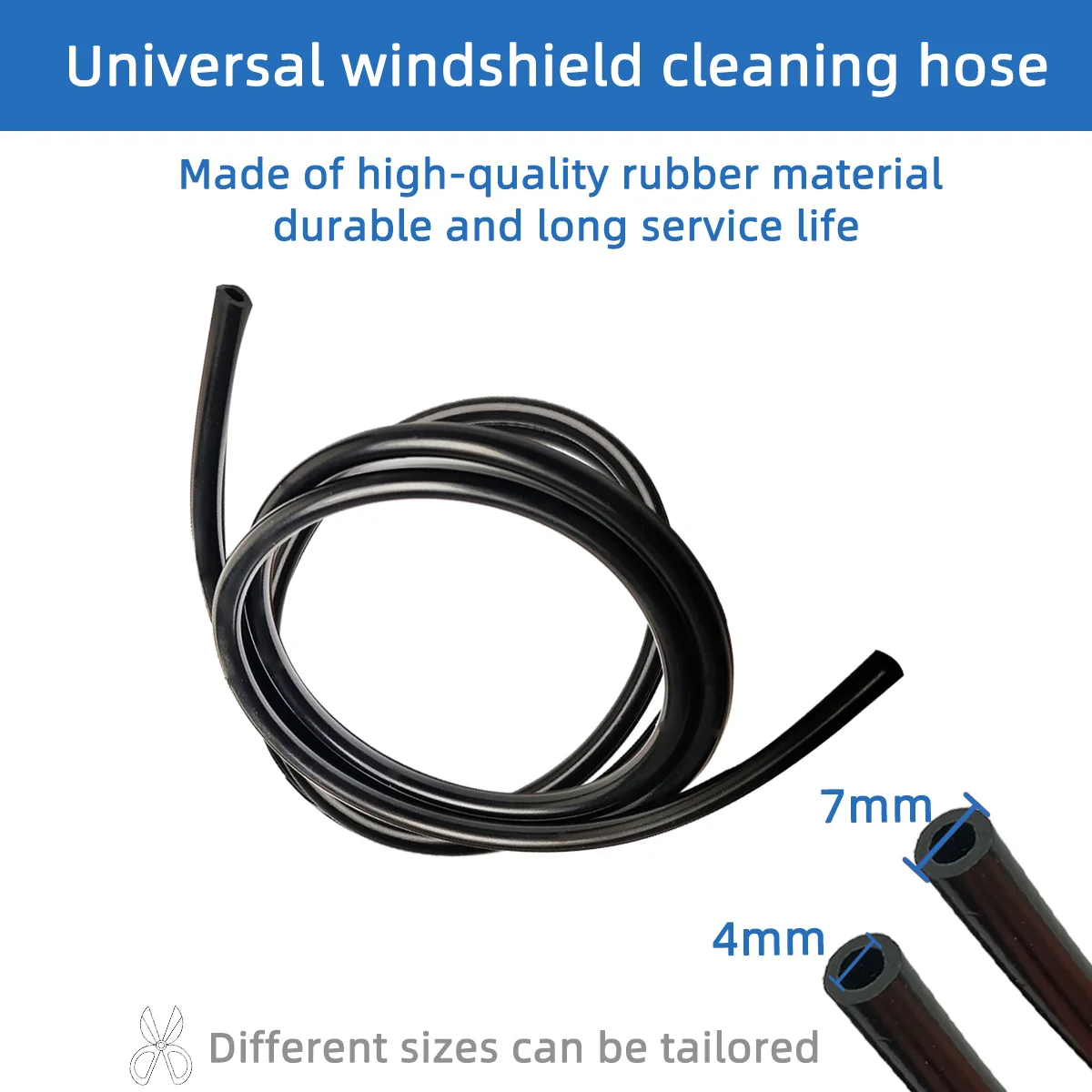 USA Front Window Headlight Pump Windshield Washer Nozzle Hose - Foto 8