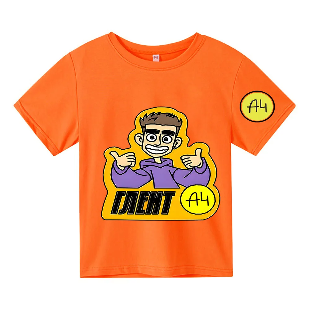 

A4 Влад Бумага Cotton T-shirt Short Boys Girls Short Sleeve Summer Pride Tshirt Y2k One Piece Merch A4 Lamba Anime Tees Kids