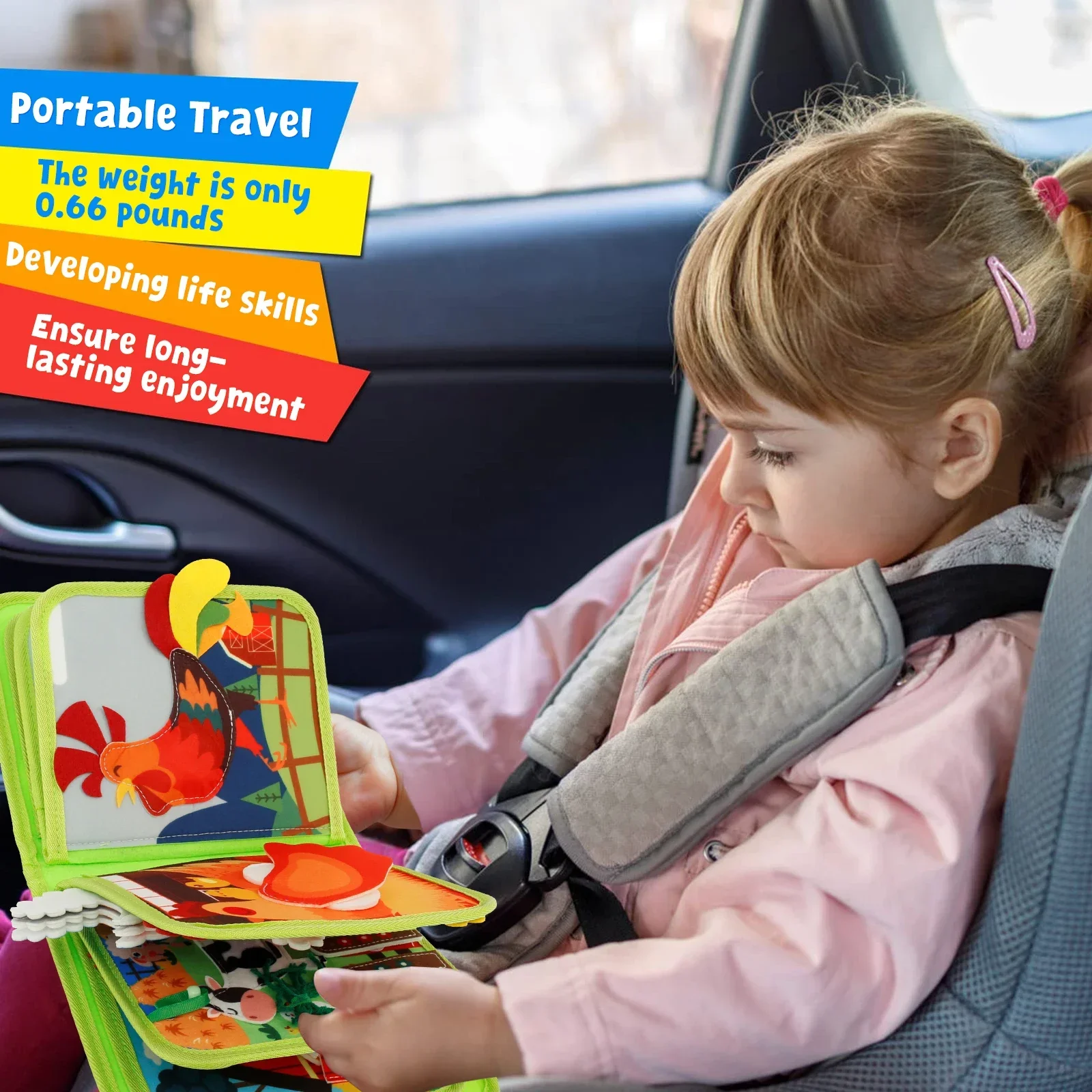 Soft Baby Felt Books Educational Sensory Toy for Toddlers Soft Activity Busy Book Felt Cloth Animals Sensory Quiet Books