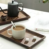 Walnut Tray Rectangular Wooden Tea Tray Mug Tray Afternoon Tea Coffee Storage Tray Solid Wooden Snack Tray 5