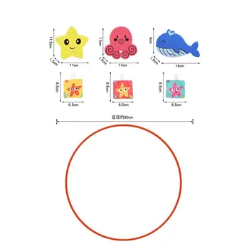 طقم حلقة حمام سباحة للأطفال ، لعب مائي ، رياضة غوص ، لعبة ممتعة للشاطئ الصيفي ، حلقة غوص للأطفال ، 1: 3 إكسسوارات 6