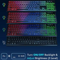 Clavier & Souris Sans Fil RGB – Ensemble Gamer Rétroéclairé, Rechargeable, Ergonomique 2