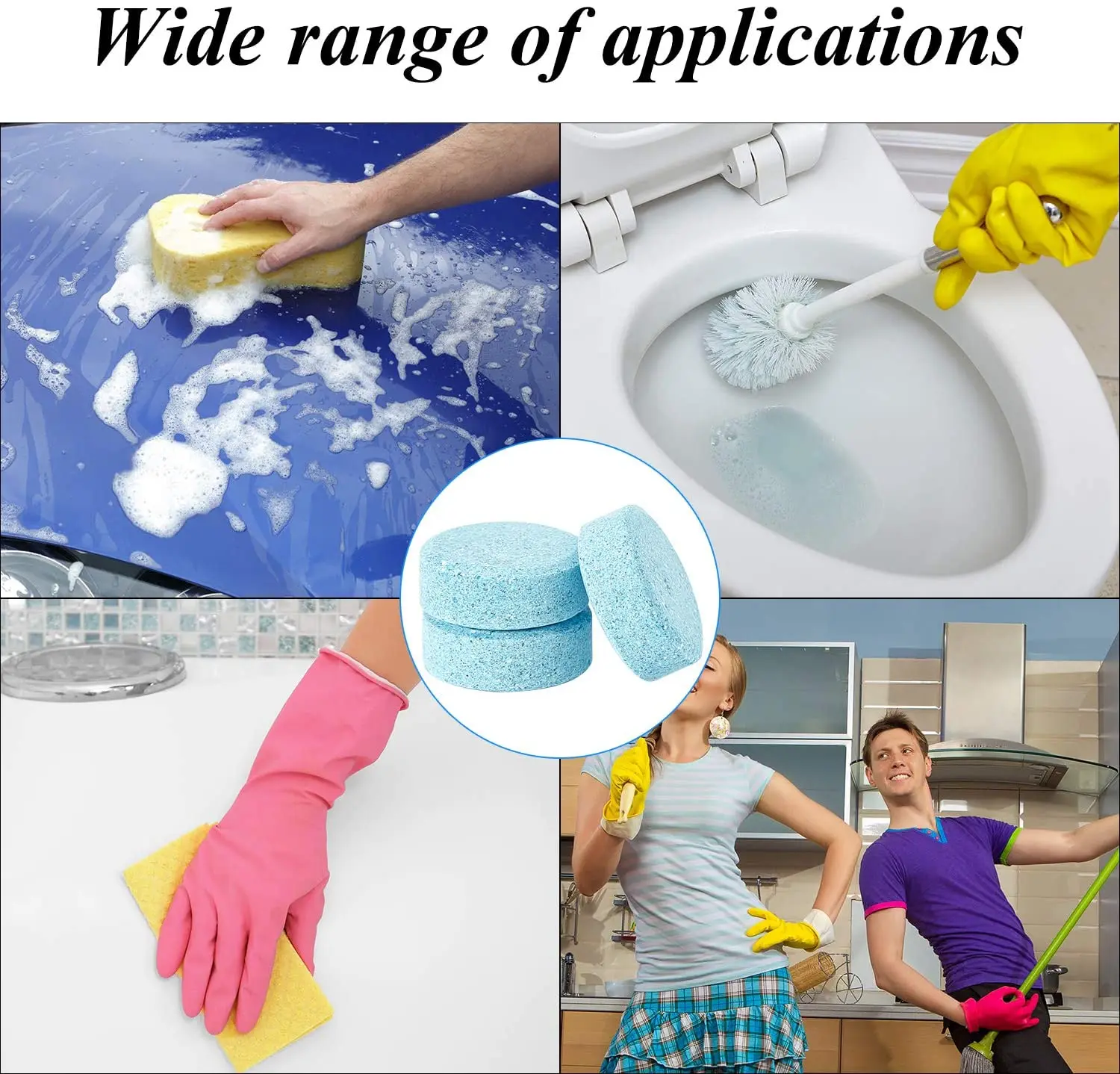 5/10/20/40 Pcs Car Windshield Glass Solid Cleaner Windscreen Wiper Effervescent Tablets Toilet Cleaning Car Accessories car window cleaner