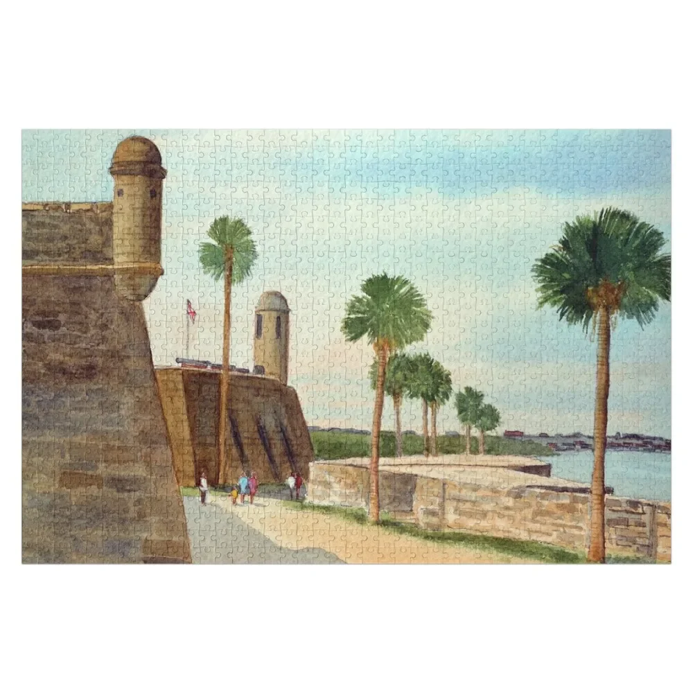 Castillo de San Marcos St Augustine Florida Jigsaw Puzzle Personalized Name Customs With Photo Wood Name Puzzle