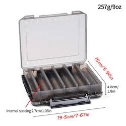 Waterproof Double-Sided Fishing Tackle Storage Case - Compact and Portable Organizer for Lures, Baits, and Gear (H997B)