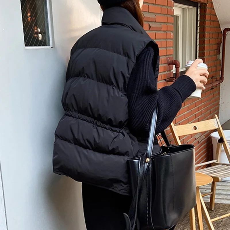 Autumn Winter Down Vest Jackets 2023 New Women Short Vest Windbreaker Thick Warm White Duck Down Coat Gilets Sleeveless Jacket