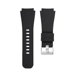 Sport Silicone Strap, 22mm Replacement Wristband, Durable Bracelet Correa. for 22mm Universal (Black 2)