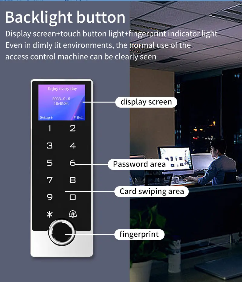 Tuya Wifi Electronic Lock Opener Fingerprint Access Control Zinc Keyboard Waterp