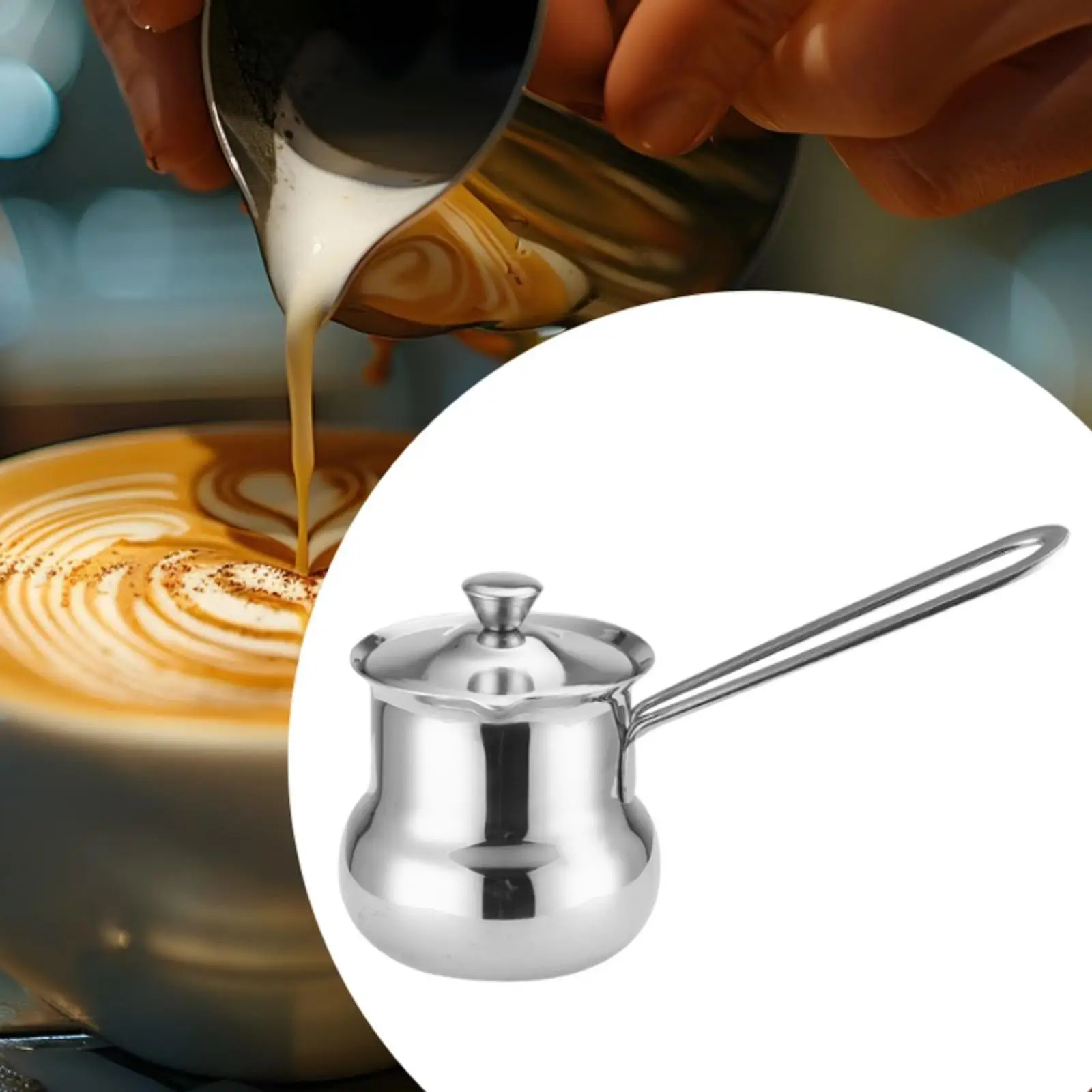 Turkish Coffee Pot Comfortable Grip Coffee Maker for Home Cafe Outdoor
