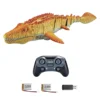 2.4G RC Dinosaur Toys for Kids, RC Water Toys RC Boat with Lightfor Swimming Pool Water Toys (with 2 Batteries) Orange 1