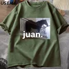 Juan Silly Horse on Balcony Dank Meme Graphic T Shirts Funny Man O Neck Casual Short Sleeve Tee Shirt Summer Tops Oversized 4