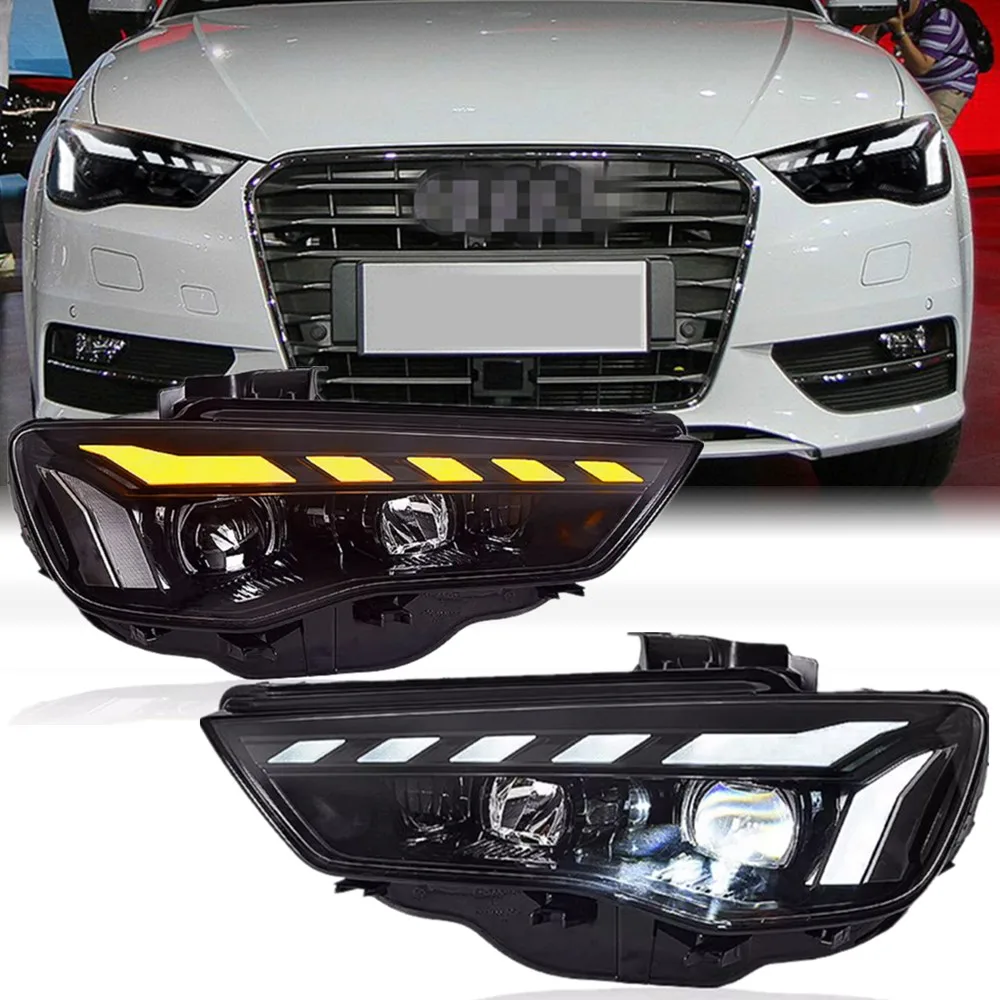 

Car Led Headlights For Audi A3 2013 2014 2015 2016 8V Sedan Sportback S3 Upgrade RS5 Style DRL Turn Signal Headlamp Assembly