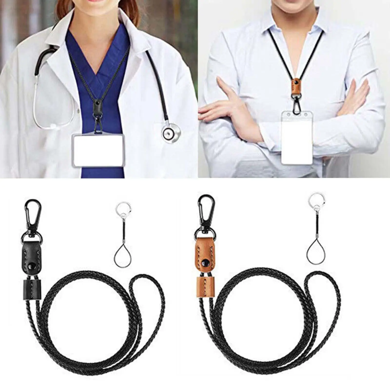 

Work ID Lanyard Portable Multipurpose Durable Work Neck Strap Business Card Holder Card Lanyard for Wallet Phones Keys ID Badges