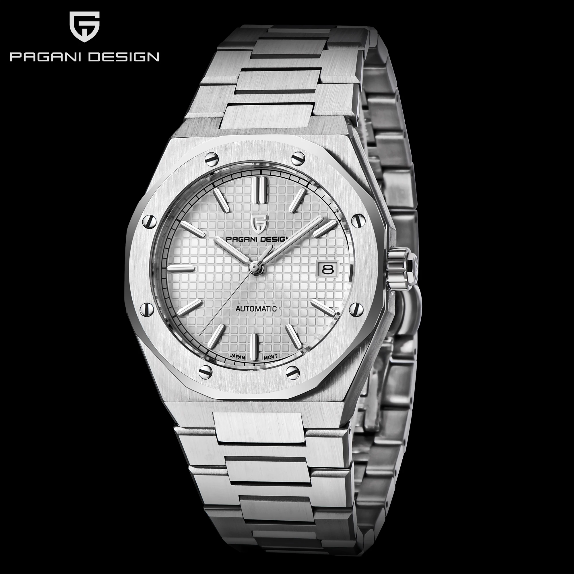 39mm Men's Automatic Mechanical Watch, PAGANI DESIGN, Stainless Steel, Sapphire, Luxury, Mechanical Watch