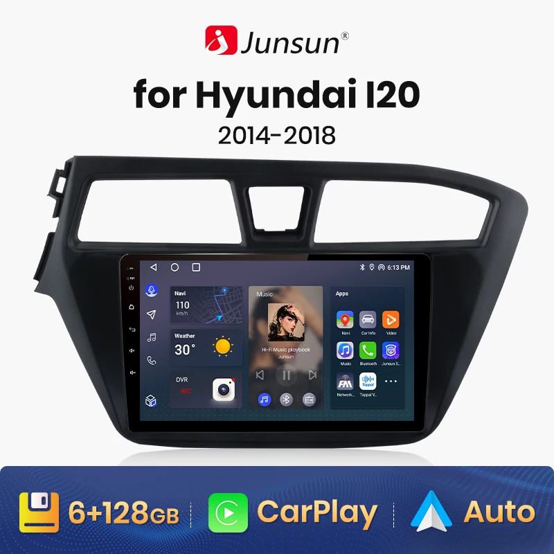 

Junsun V1 AI Voice Wireless CarPlay Android Auto Radio for Hyundai I20 2014-2018 4G Car Multimedia GPS 2din autoradio