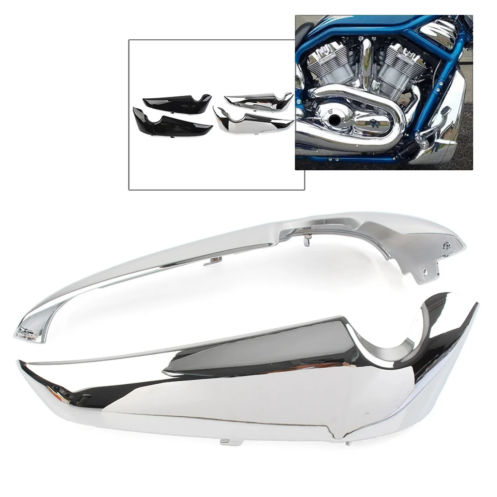 

1 Pair Motorcycle ABS Radiator Side Covers Shrouds Protector For Harley Davidson V Rod VROD VRSC 2001-2023 Chrome/Gloss Black