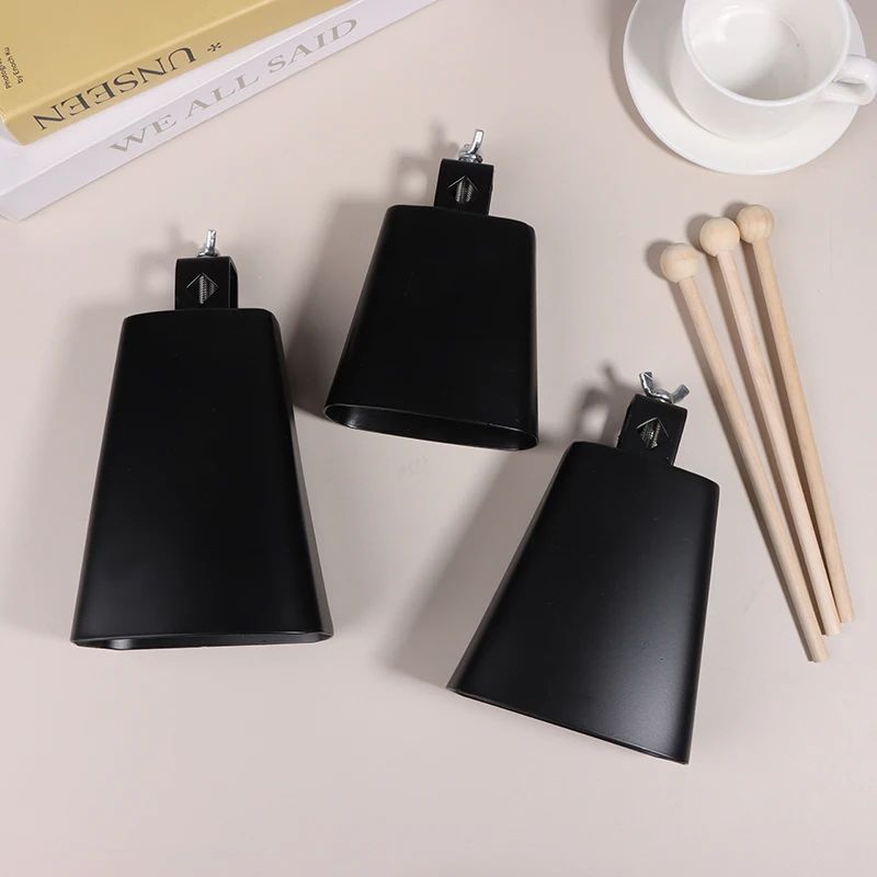 Cowbell High Quality 4/5/6Inch Jazz Drum Cowbell Metal Steel Cattlebell Cow Bell Drums Percussion Instruments Accessories