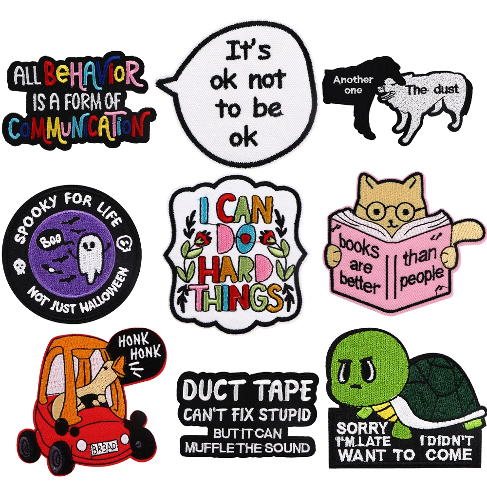 I Can Do Hard Things Manga Badges DIY Patch for Clothing Backpack T-shirt Cute Decorative Fashion Accessories Wholesale
