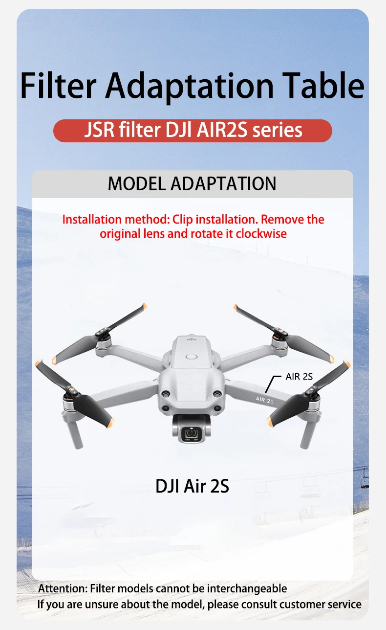 Description Picture 2 of itemSuitable for air 2s filter DJIAir 2S drone accessories UV protection coating with adjustable CPL