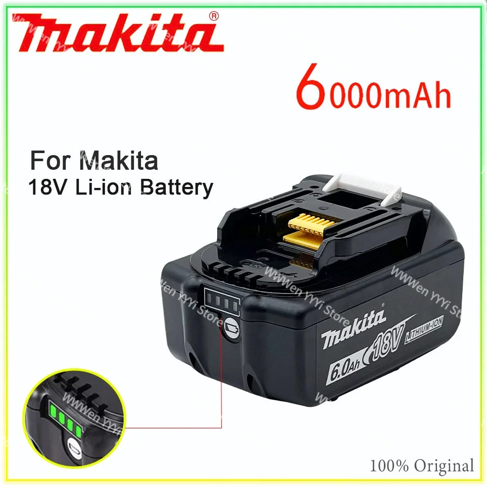 

18V 6.0Ah Makita Original With LED lithium ion replacement LXT BL1860B BL1860 BL1850 Makita rechargeable power tool battery 6AH