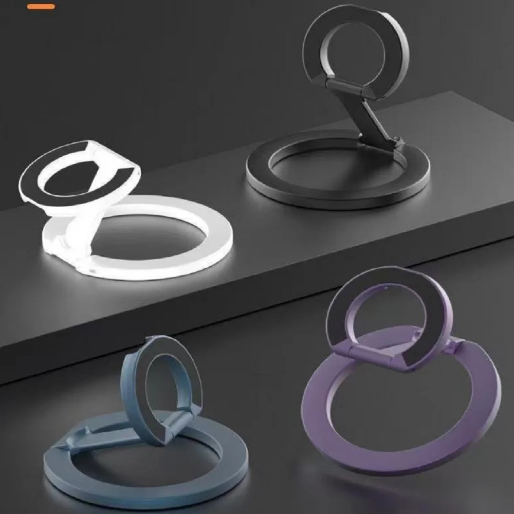 Versatile Magnetic Phone Ring Grip and Kickstand - Portable Smartphone Holder Accessory