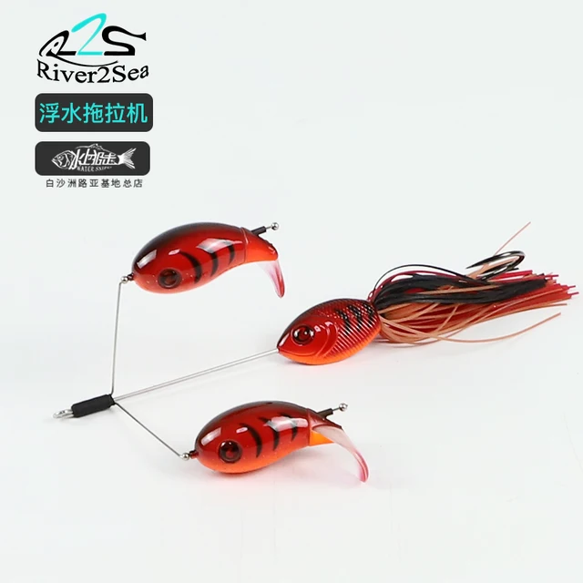 American River2sea Surface Tractor Floating Waterway Sub-bait Noise False  Bait Perch Snakehead Hard Bait Artificial Bait - Fishing Lures - AliExpress