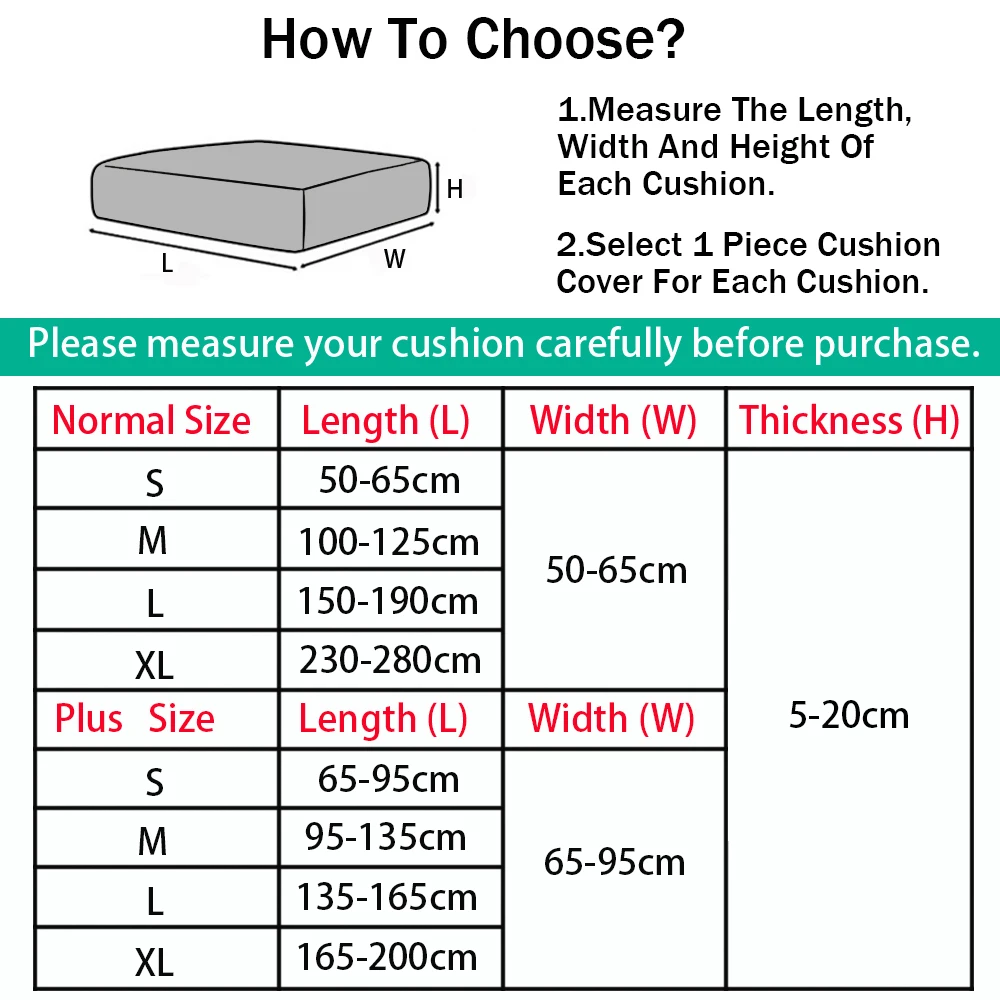 Printed Elastic Sofa Seat Cushion Cover For Living Room Furniture Protector L-shaped Armchair Stretch Seat Cushion Slipcover 5