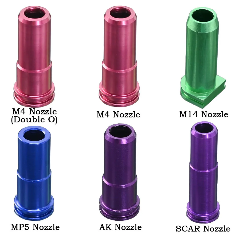 Air Nozzle For AEG CNC Double O-Ring/One O-Ring Push Nozzle for AK/M4/M15/M14/SCAR Ver.2/3/5/7 Gearbox air nozzle