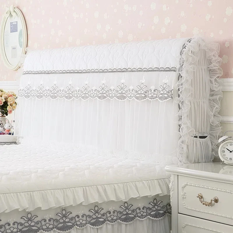 

2 Type European Light Luxury Decor Bedside Cover 2022 New All-Inclusive Bed Backrest Dust Cover Cotton Home Bedhead Protect Case