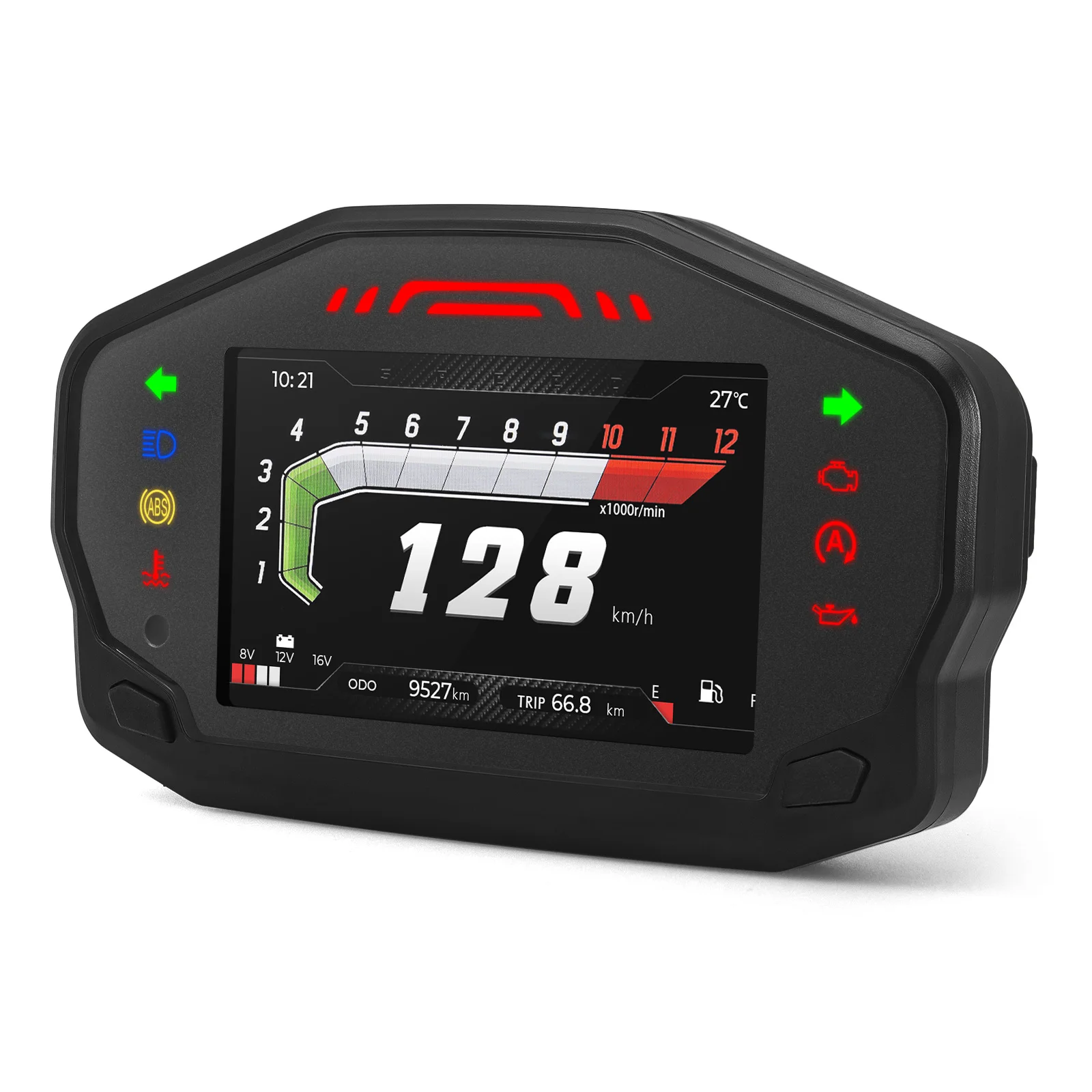 LCD Digital Speedometer For motorcycle -TFT Screen Motorcycle Odometer Gauge Tachometer - - Racext 53