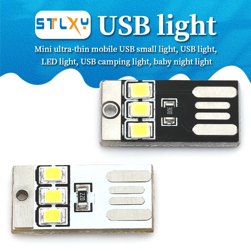 5Pcs Stlxy 미니 슈퍼 밝은 USB 키보드 빛 노트북 컴퓨터 모바일 전원 공급 장치 칩 LED 야간 조명