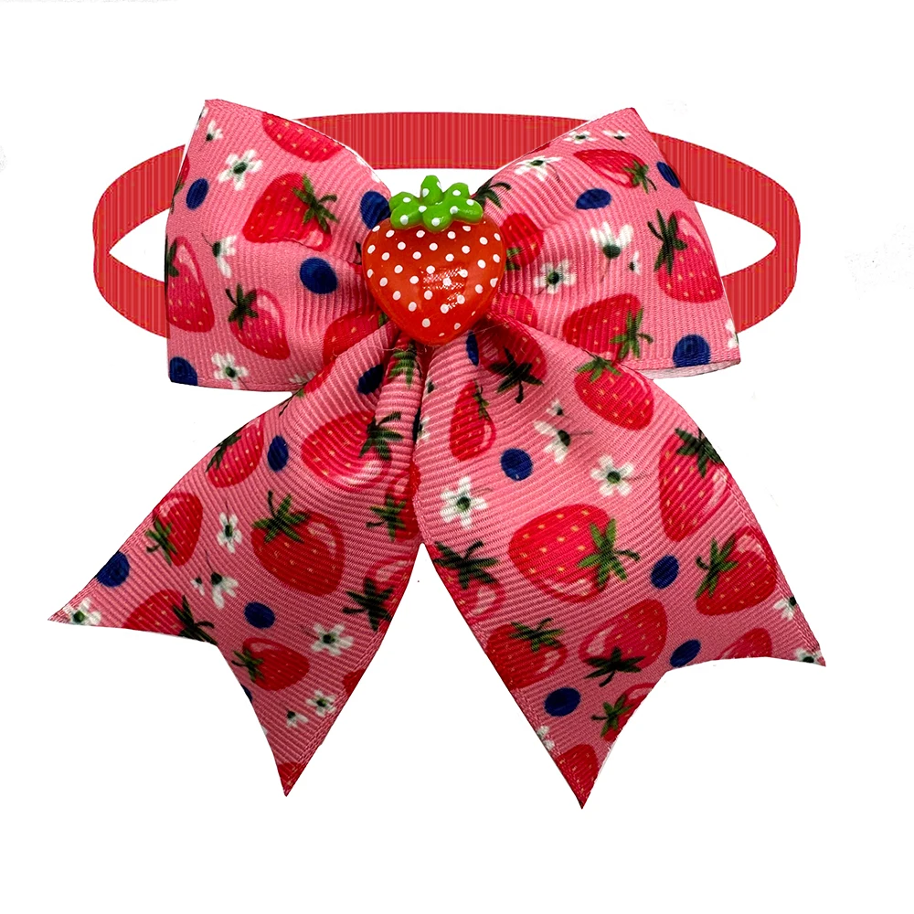 30pcs Small Dog Bow Ties Fruit Style Pet Supplies Pet Dog Bow Tie Summer Dogs Supplies Pet Dog Collar Accessories Puppy Bowties 4