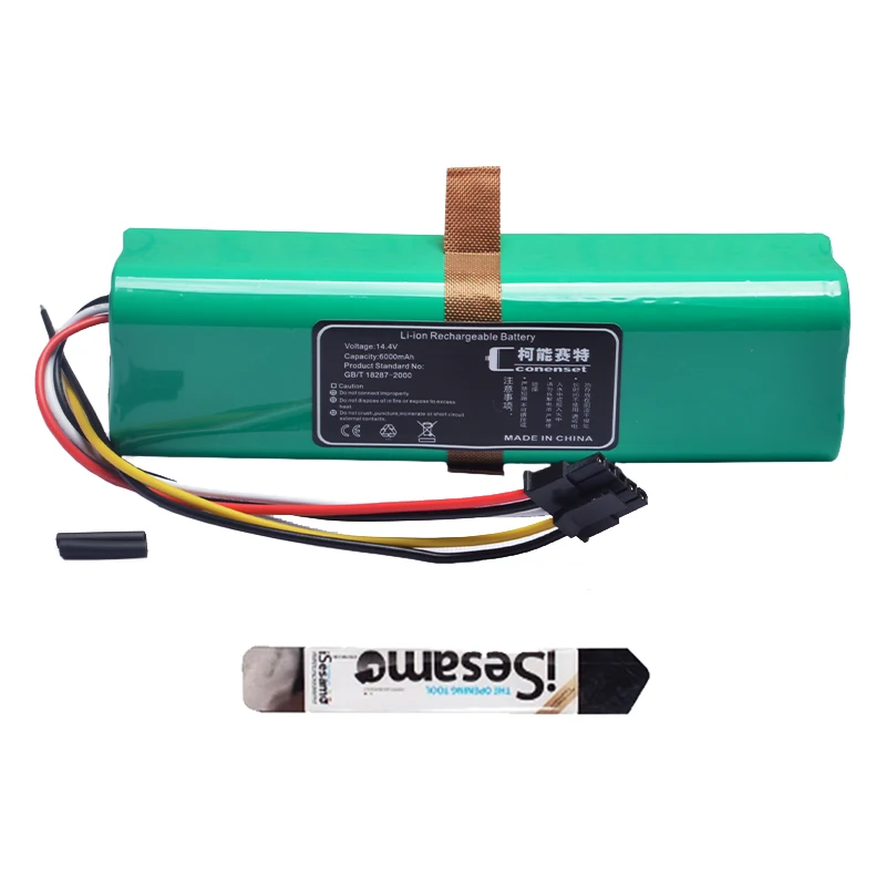 14.4V 6000mAh Replacement Battery For CECOTEC CONGA 4090 4490 4590 4690  Robot Vacuum Cleaner Accessories Parts Batteries