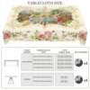 1 Piece of Easter Bunny Flower Print Round Tablecloth, 5 Sizes Available, Easter Bunny Flower Print Square Tablecloth, Edge Embossing Process, Wedding Decoration, Easter Spring Garden Tablecloth Decoration, Tablecloth for Daily Home Kitchen, Terrace, Easter Decoration 6