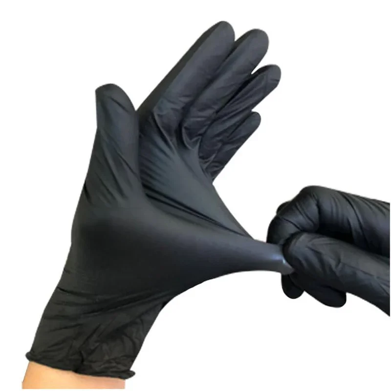 Disposable Nitrile Gloves XS Allergy Free Protect Safety Hand Gloves for Work Kitchen Dishwashing Mechanic Pink Black disposable gloves,nitrile gloves,dishwashing gloves,protective gloves,cleaning gloves,safety gloves