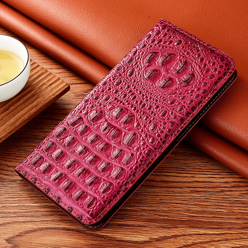 Custodia Portafoglio In Pelle PU A Righe Per OPPO Find X – Marrone – Cover Con Slot Carte E Supporto