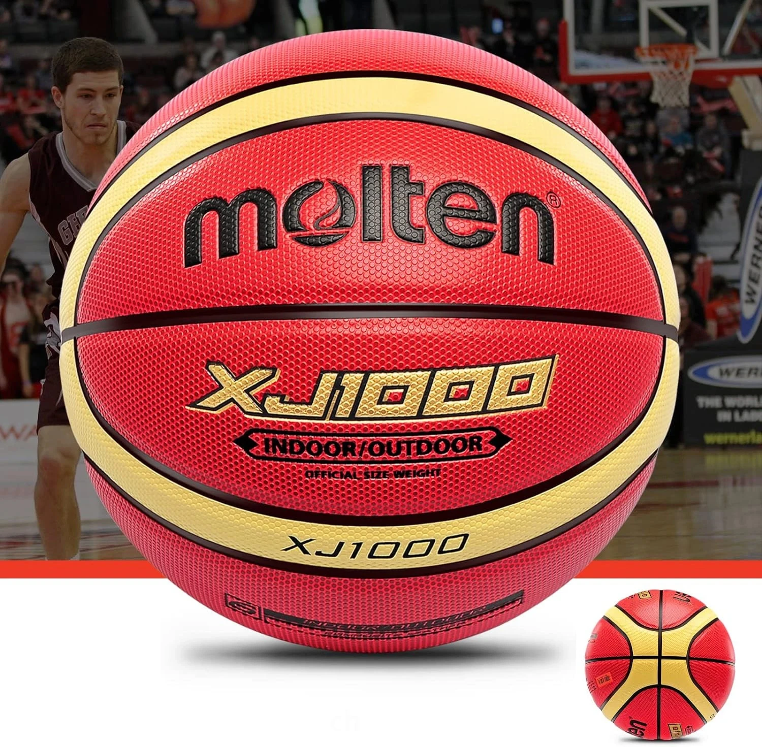 Molten Basketball XJ1000 Size 5, 6, 7 Indoor/Outdoor Training Wear-Resistant PU Leather Basketball
