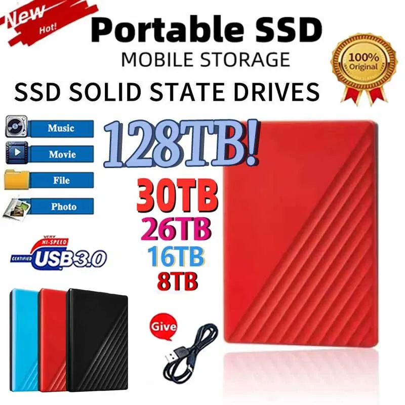 2023 ̴ ޴ SSD Ÿ-C/USB3.1   ָ Ʈ ̺  4TB 8TB 16TB ϵ ̺, Ʈ ϵ ̺ SSD