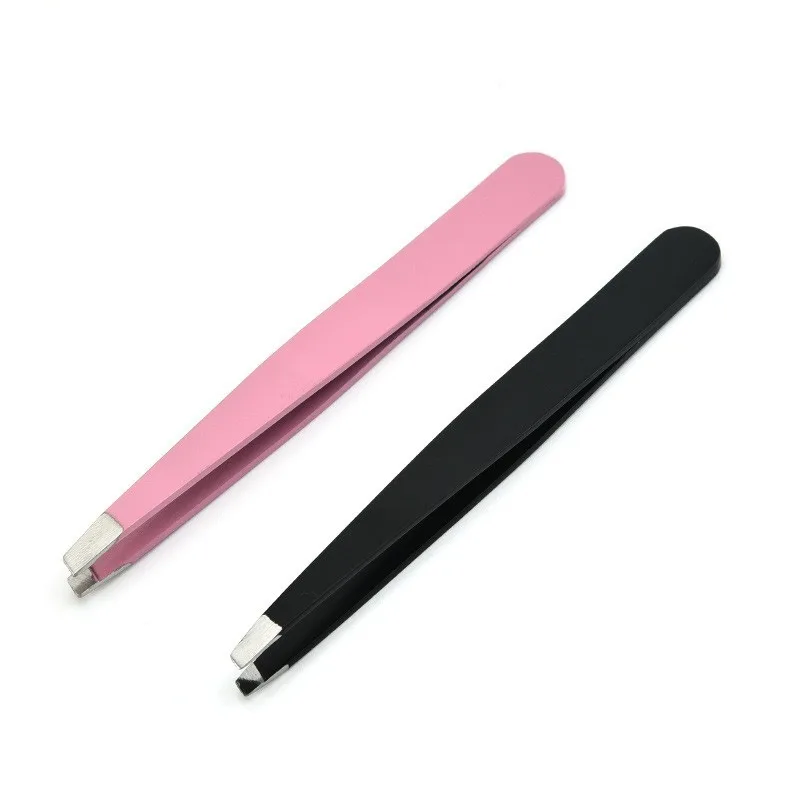 

Eyebrow Trimming Clip Stainless Steel High-precision Tweezers Flat Mouth Diagonal Double Eyelid Patch Eyebrow Tweezers