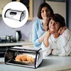 Metal Bread Box with Hinged Sliding Lid Desktop Pastry Storage Box Steel Container Pastry Container Storage Bread Sealed Tissue 2