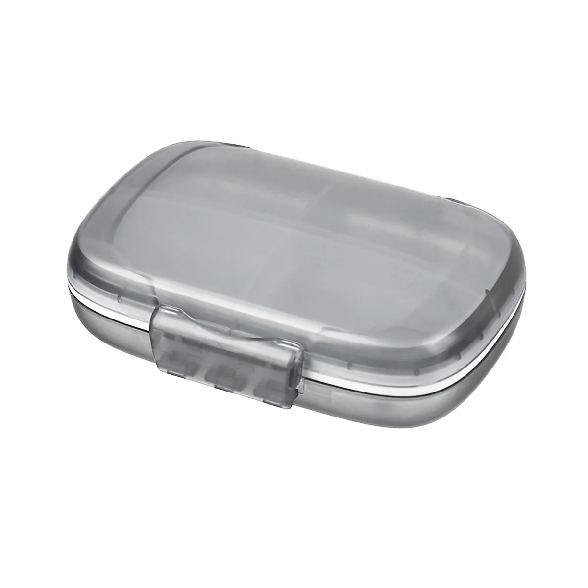 

Travel Pill Box Organiser Portable , Compartment Pill Boxes/Holder, Vitamin Airtight & Moistureproof Grey