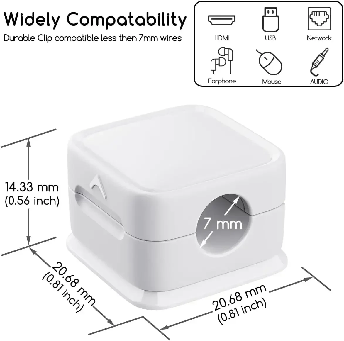 3/6/10PCS Charger Protector De Cable Magnetic Wire Storage Box Desktop Cord Clip Protector Wire Organizer and Cables Management