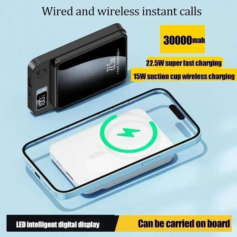 Magnetic Wireless Power Bank 100000mAh Super Fast Charge Portable External Batte