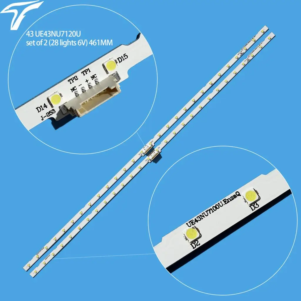New-2-PCS-28LED-LED-backlight-strip-for-Samsung-UE43NU7100U-AOT-43 ...
