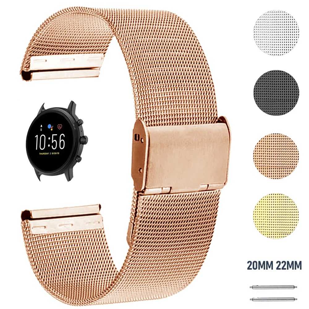 Cinturino In Metallo In Acciaio Inossidabile Per Fossil Sport 43Mm Gen4 Cinturino Da Polso Per Fossil Gen 5 Cinturino Per Orologio Fossil Hybrid Hr