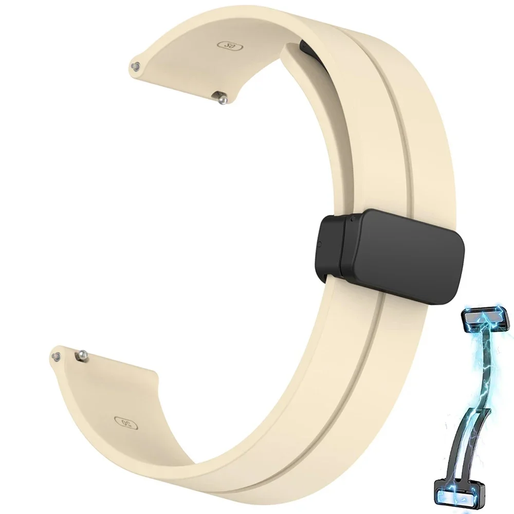 Magnetic Folding Buckle Strap - Stylish Rubber Bracelet
