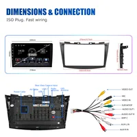 ESSGOO Écran Tactile HD 9" pour Suzuki Swift 4 Ertiga 2011–2017 Android 14 Autoradio 2 DIN Lecteur Vidéo Multimédia GPS Navigation CarPlay Android Auto FM BT RDS WiFi SWC Mirror Link 6