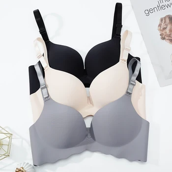 Women Seamless Push Up Bras Solid Wire Free Lingerie Not Empty Cup Bralette Female Intimate Comfort Bra French Fashion Underwear 1
